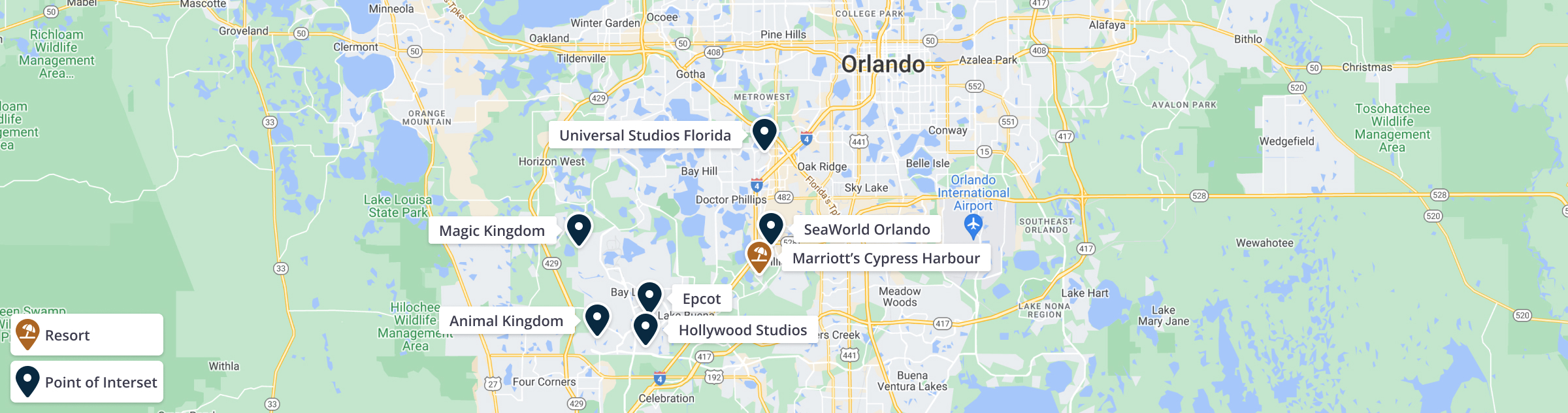 Marriot's Cypress Harbour Map