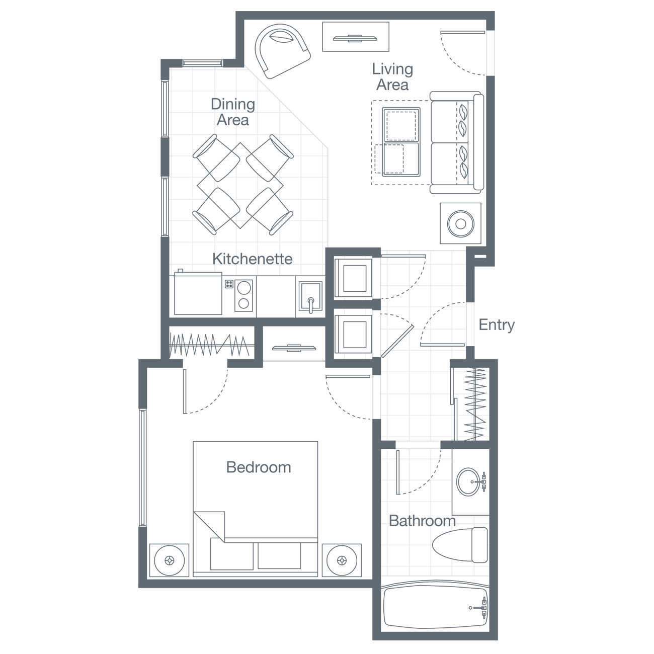 Sheraton Vistana Villages One Bedroom Villa Floor Plan